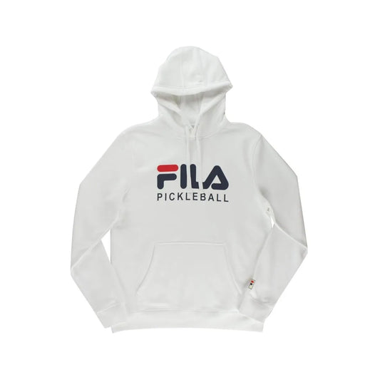 Fila Unisex White/Navy/Red Hoodie Pickleball Wear with Fashion Styling