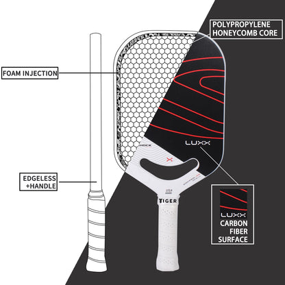 Polypropylene Honeycomb  Core Pickleball Paddle 16mm Thick USAPA Approved Adult Training Paddle-Lightweight   Flexible